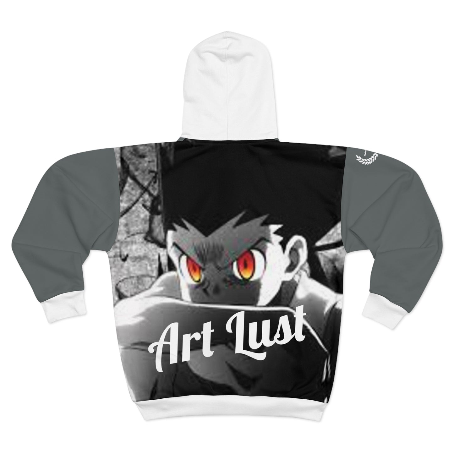 Grey Freecss Art Lust Zip Hoodie (AOP)
