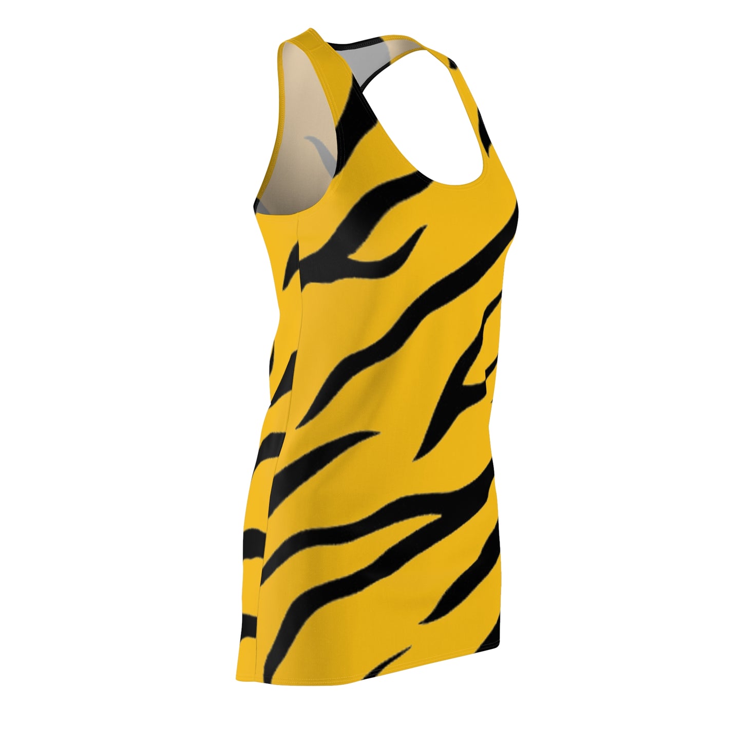 Women's Vintage Zebra/Yellow Cut & Sew Racerback Dress