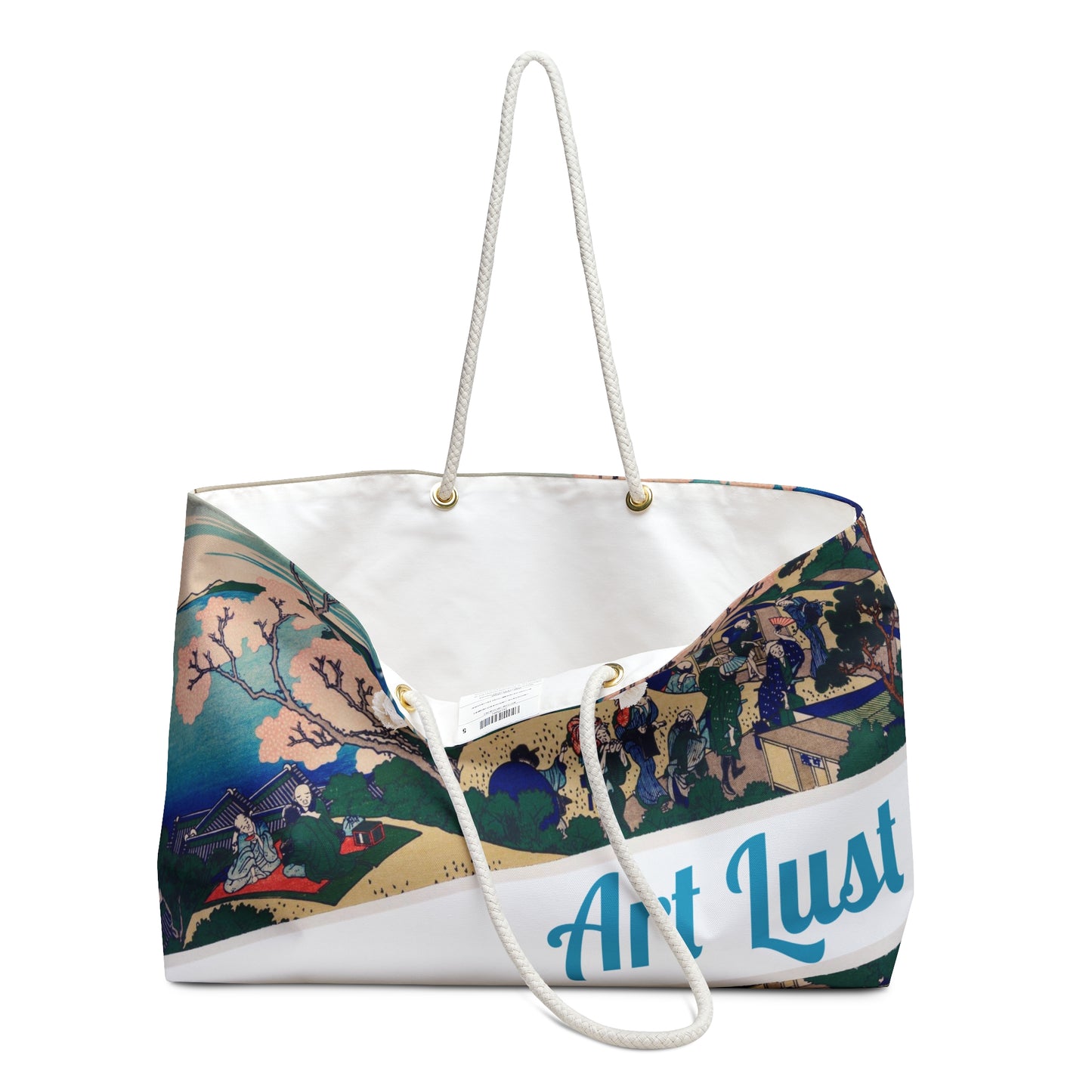 Art Lust Vintage White/Turquoise Weekender Bag