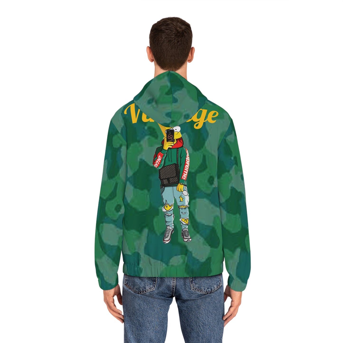 Men's Teen Bart Vintage Full-Zip Hoodie (AOP)
