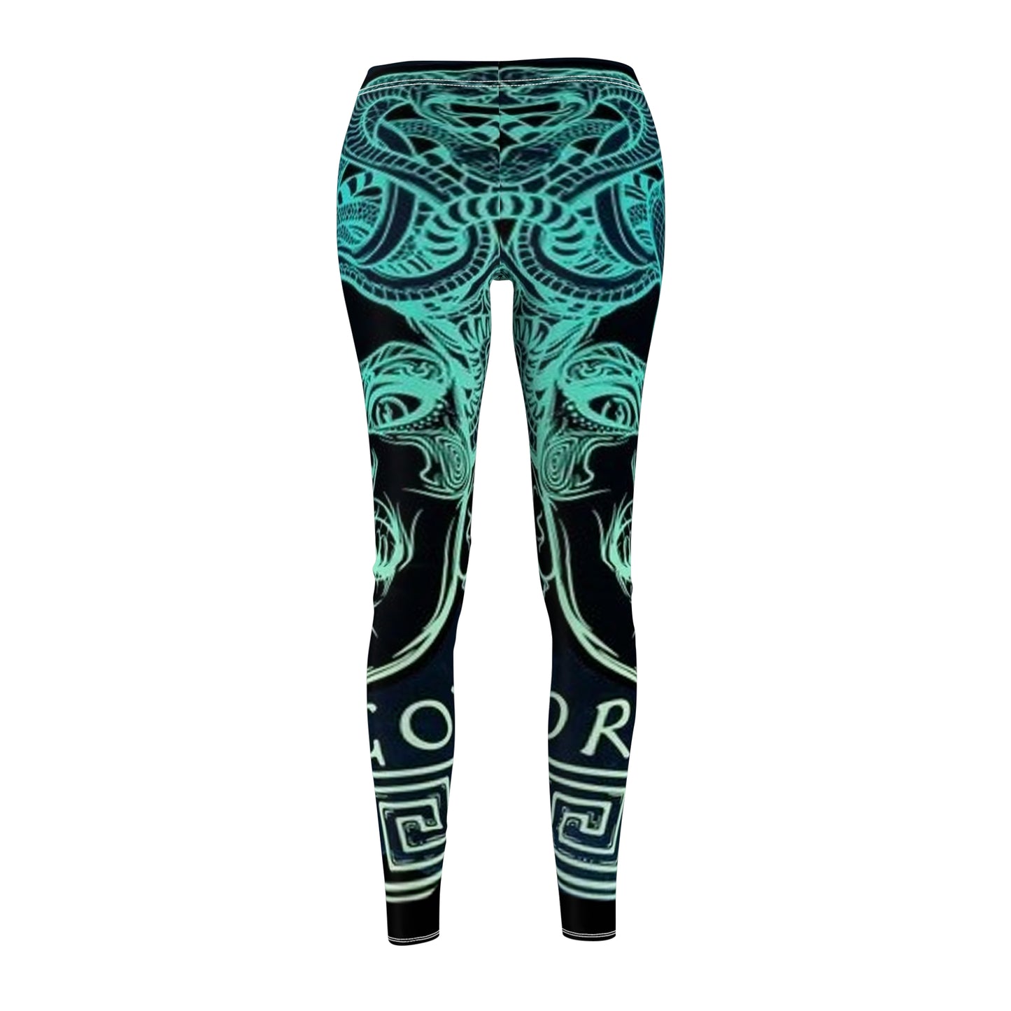 Women's Madusa Green/Fusion Cut & Sew Casual Leggings (AOP)