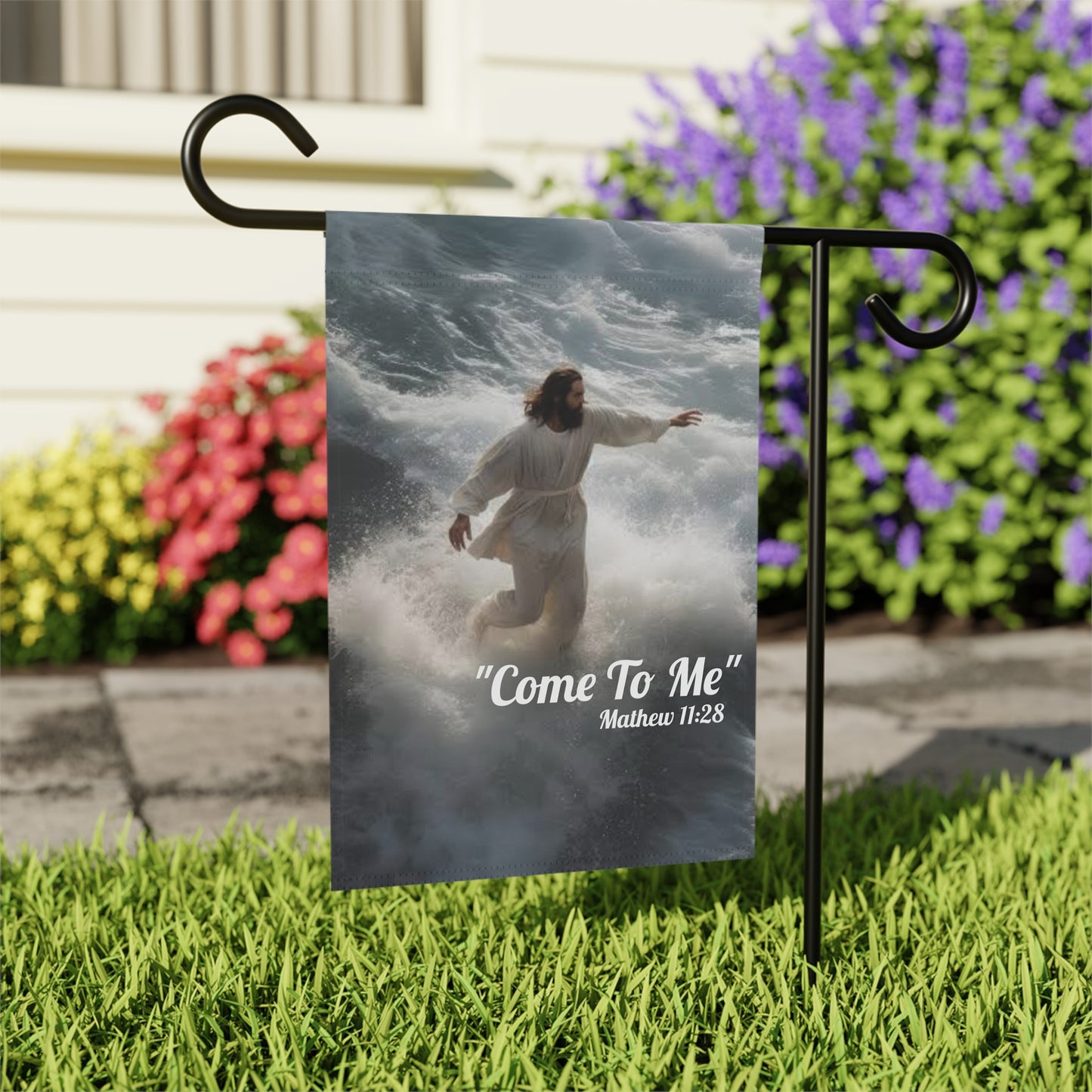 "Come To Me" Mathew 11:28 Decorative Yard Banner