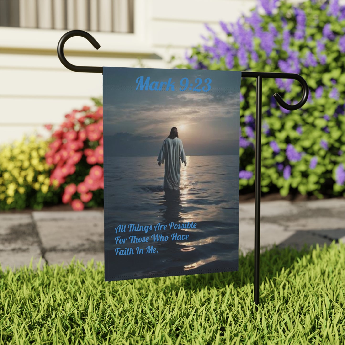 All Things Are Possible Mark 9:23 Decorative Yard Banner