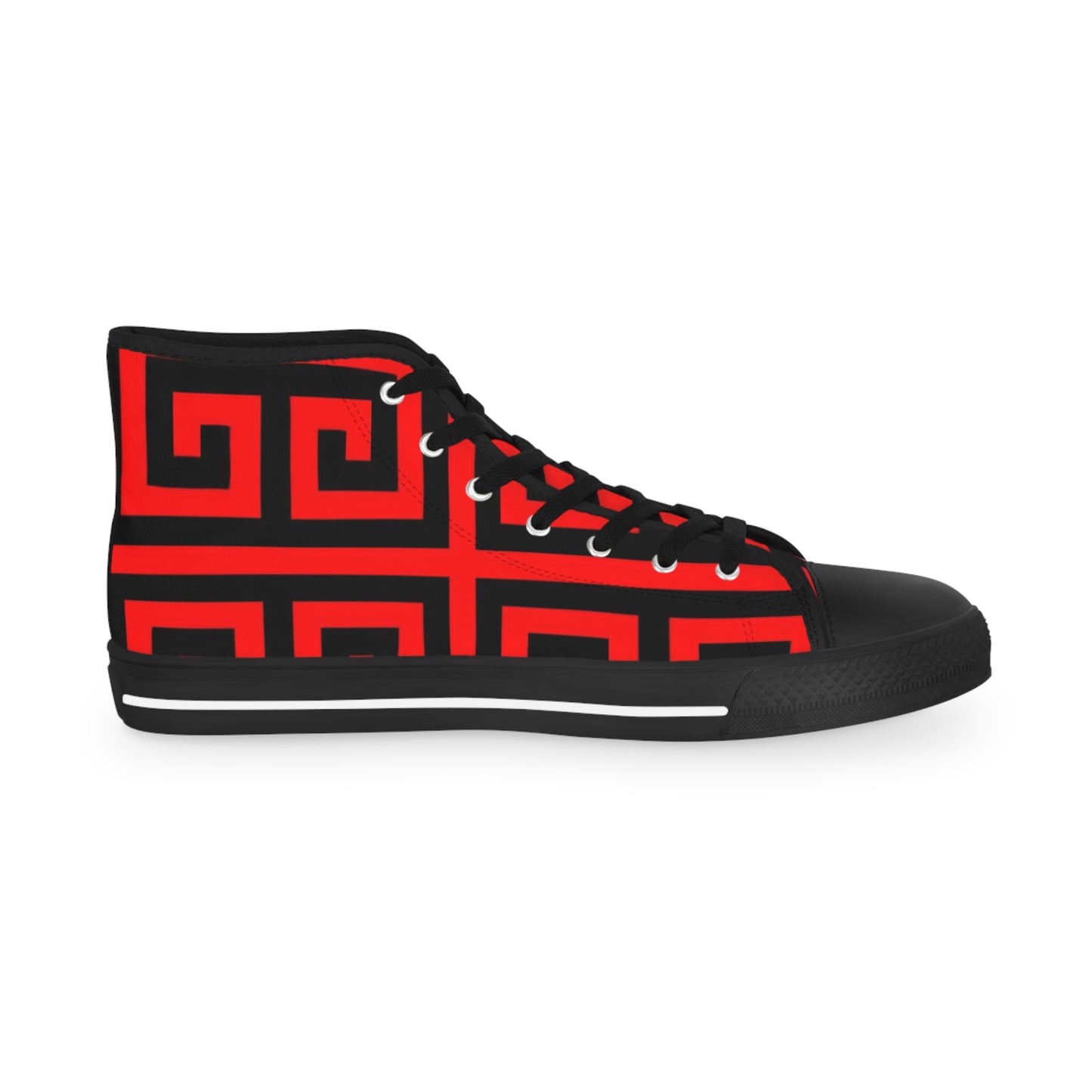 Vintage Made Greek Pattern High Top Sneakers