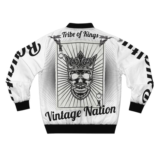 Men's Vintage Art Lust White/Black T.O.K. Bomber Jacket (AOP)