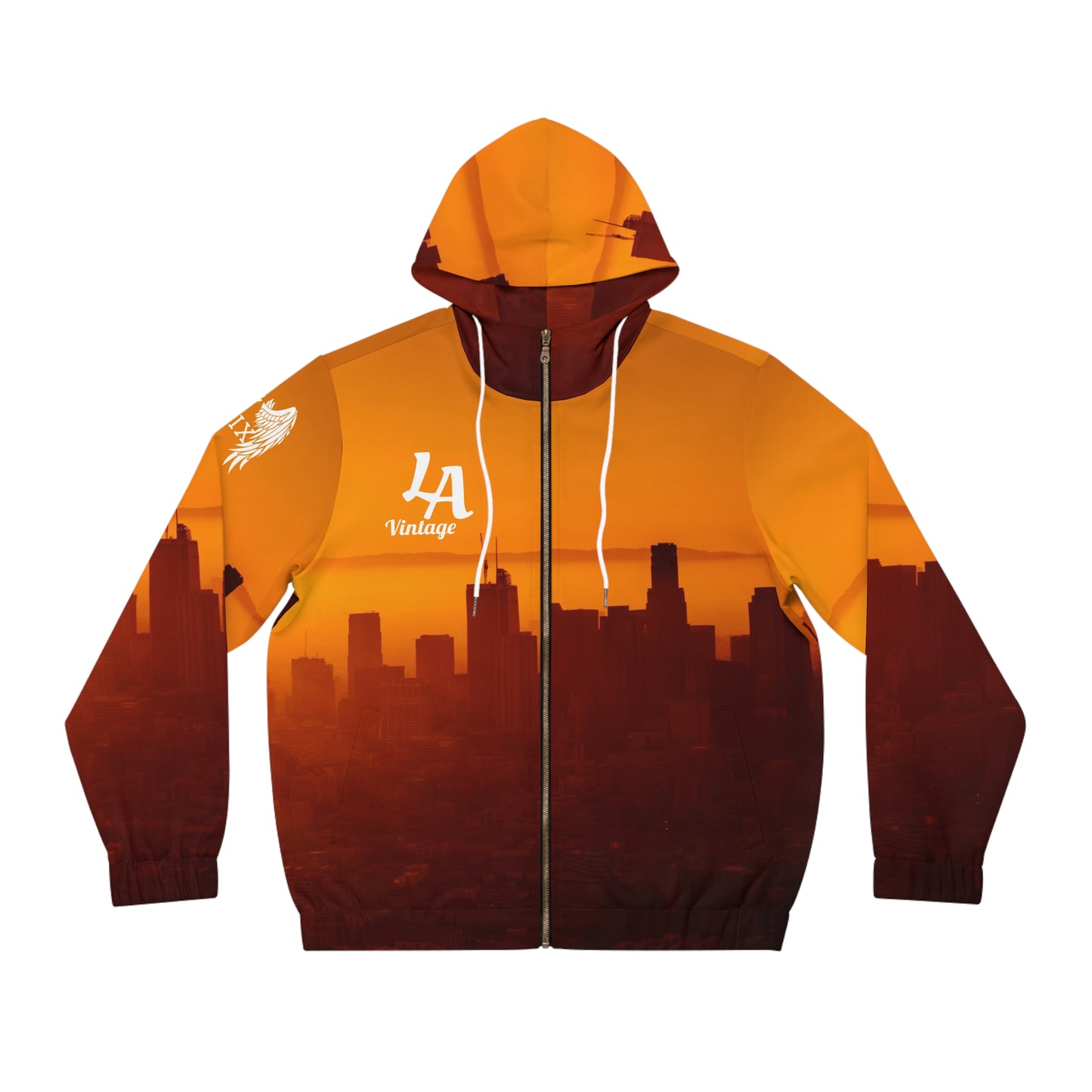 Men's Vintage LA Full-Zip Hoodie (AOP)
