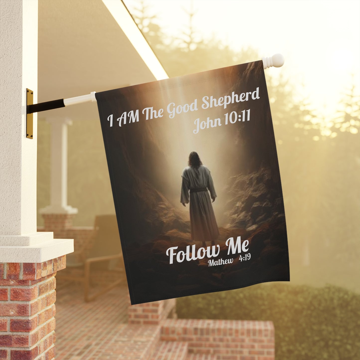 "I AM The Good Shepherd" John 10:11 Decorative Yard Banner