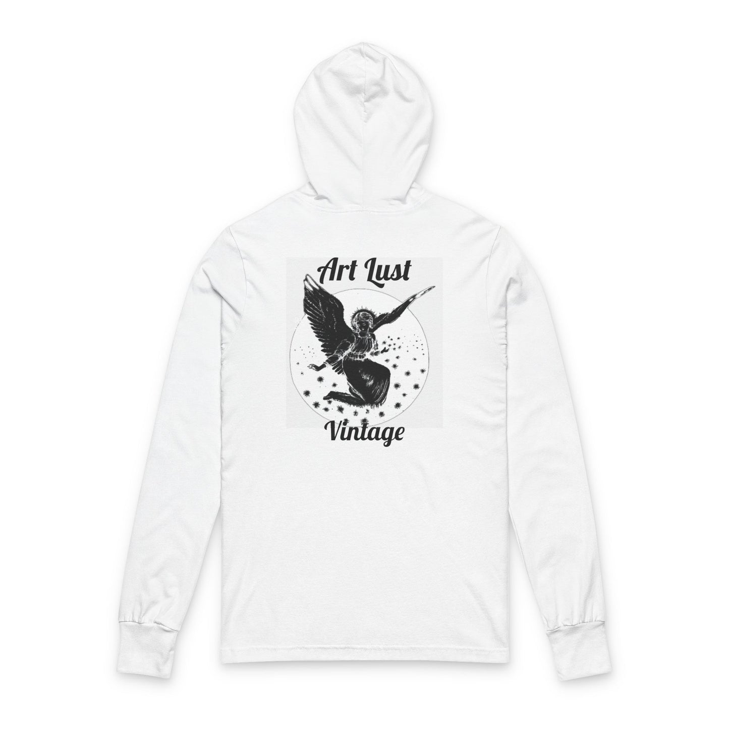 Vintage-Inspired Unisex Hooded Long Sleeve Art Lust Tee