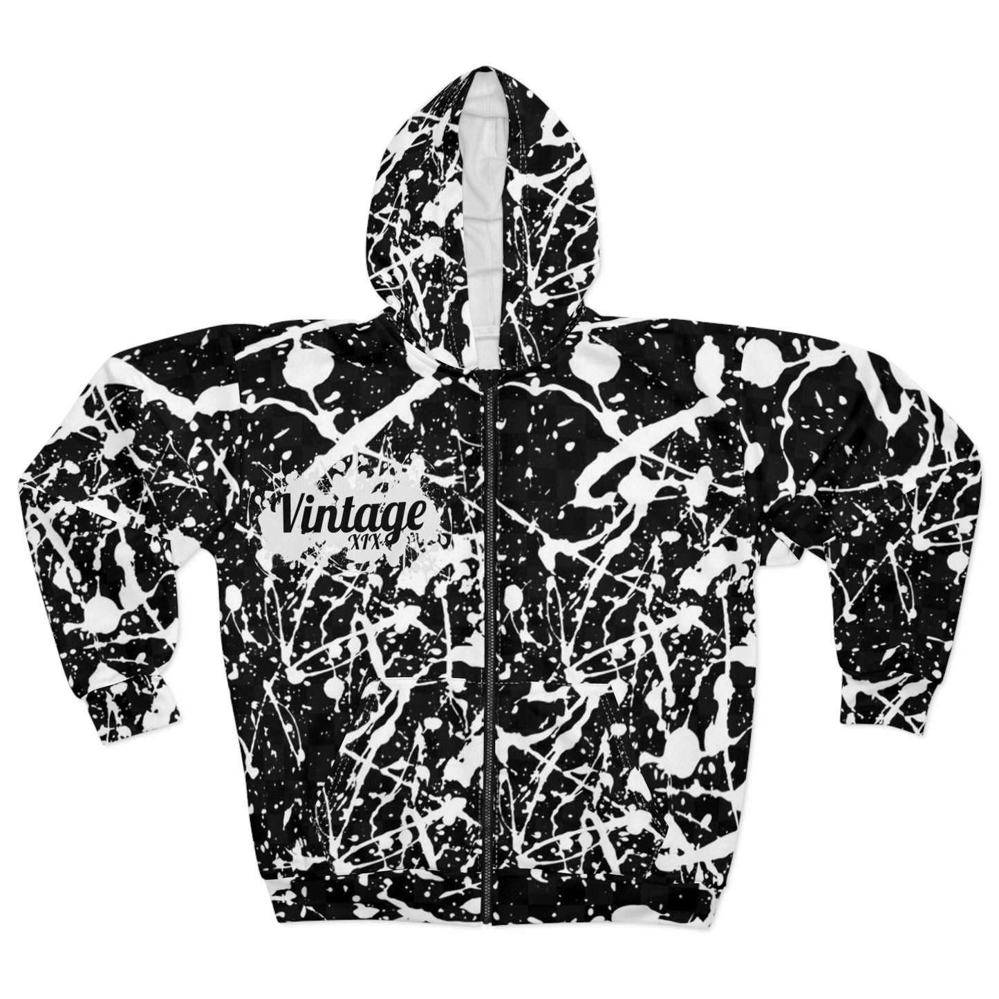 Vintage Exotic Abstract Zip Hoodie