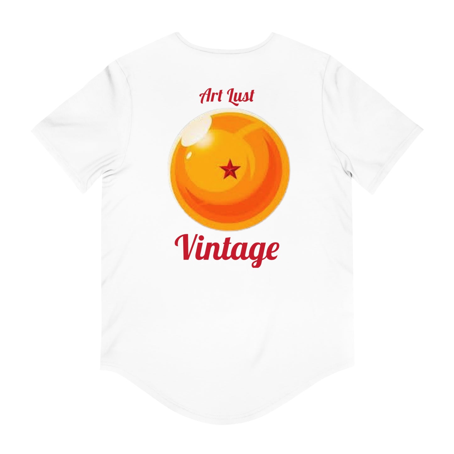 Men's Vintage Saiyan Fury Art Lust Jersey Curved Hem Tee