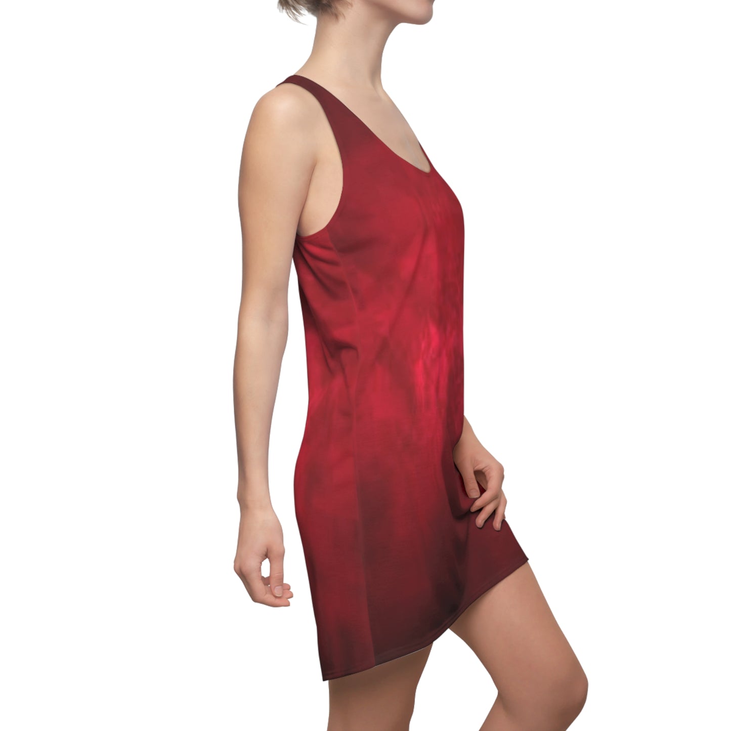 Women's Velvet Rose Cut & Sew Racerback Dress (AOP)