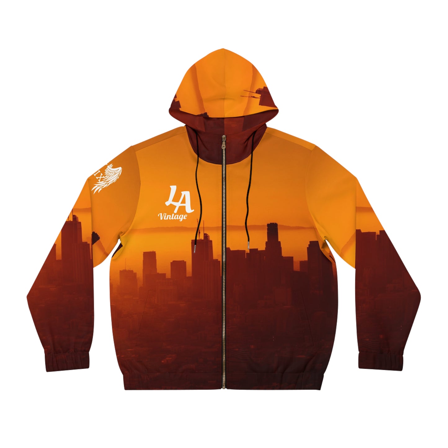 Men's Vintage LA Full-Zip Hoodie (AOP)