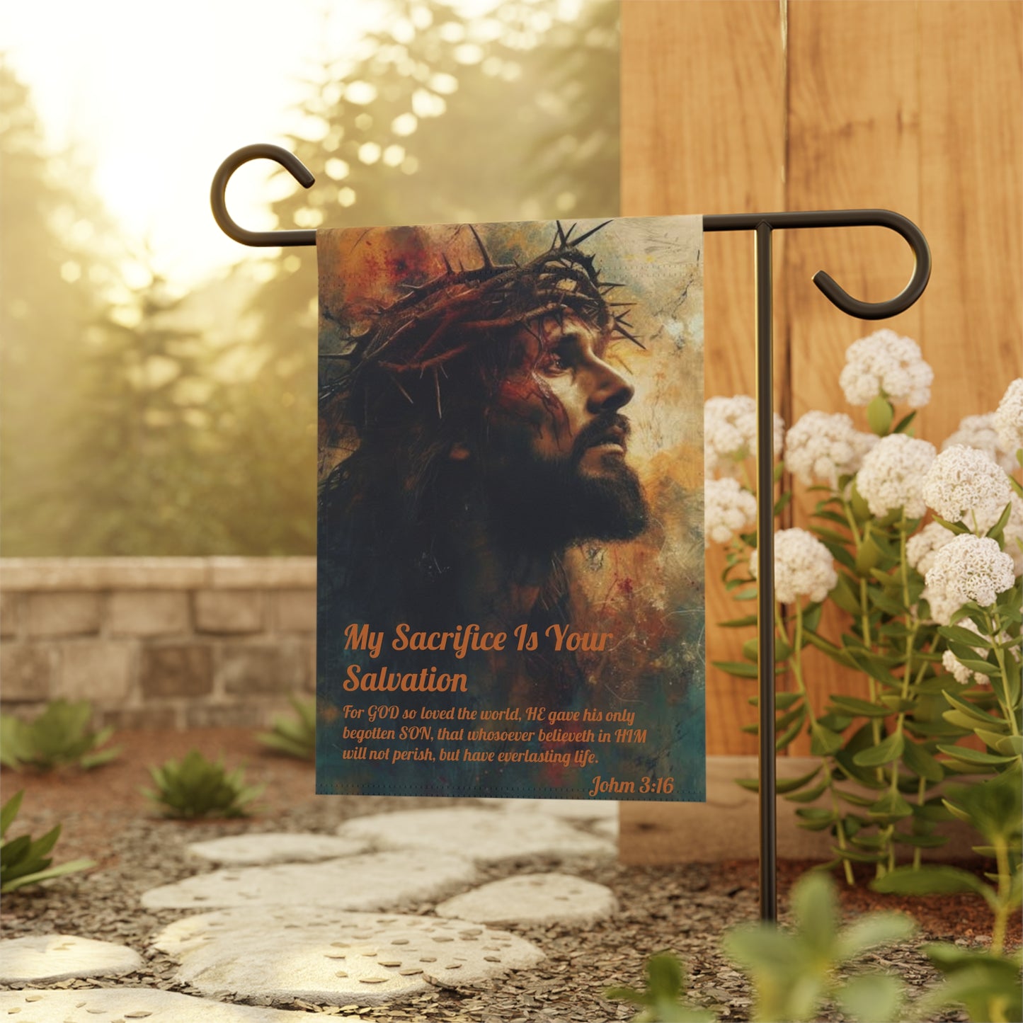 The Salvation John 3:16 Decorative Yard Banner