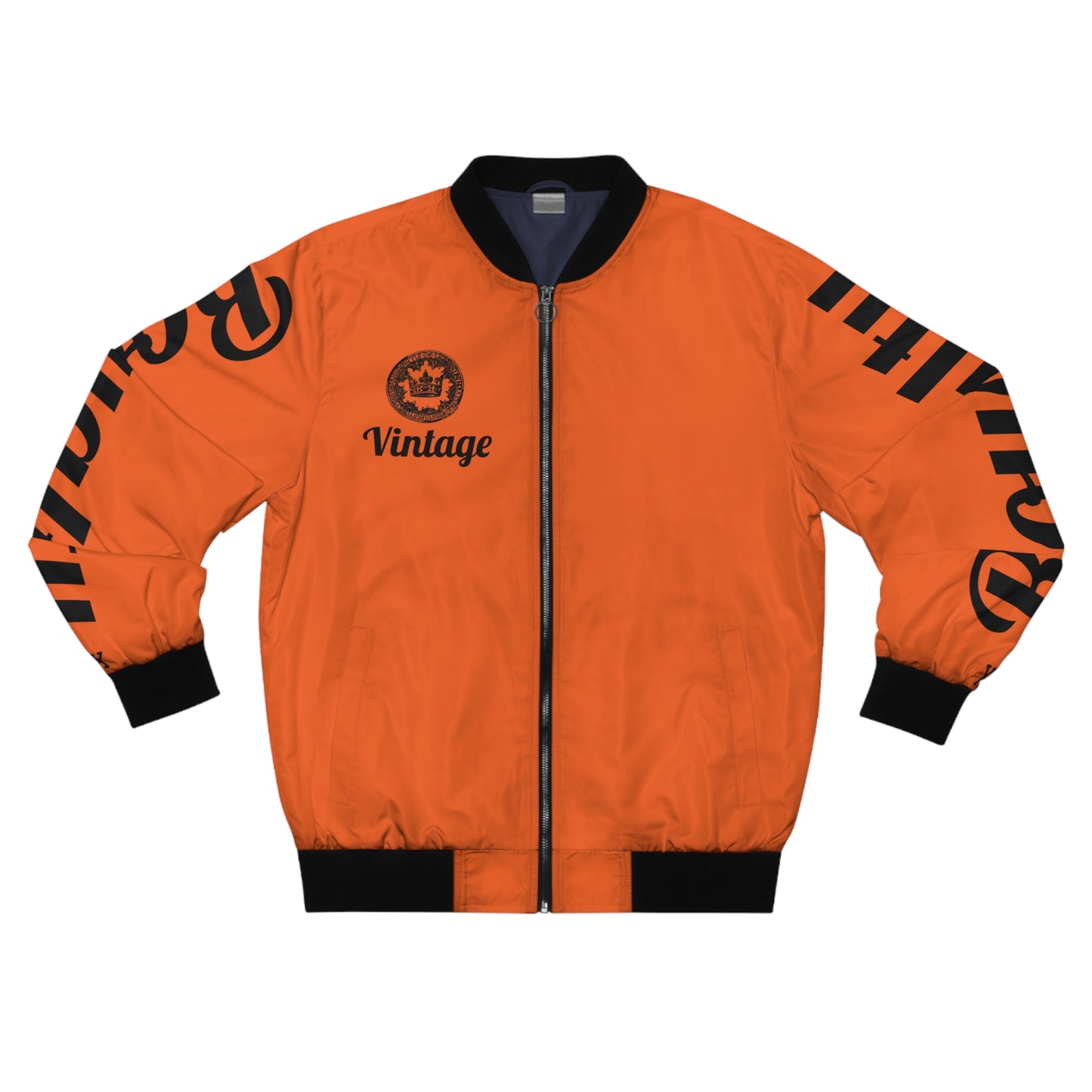 Men's Vintage LLTK AOP  Orange Bomber Jacket