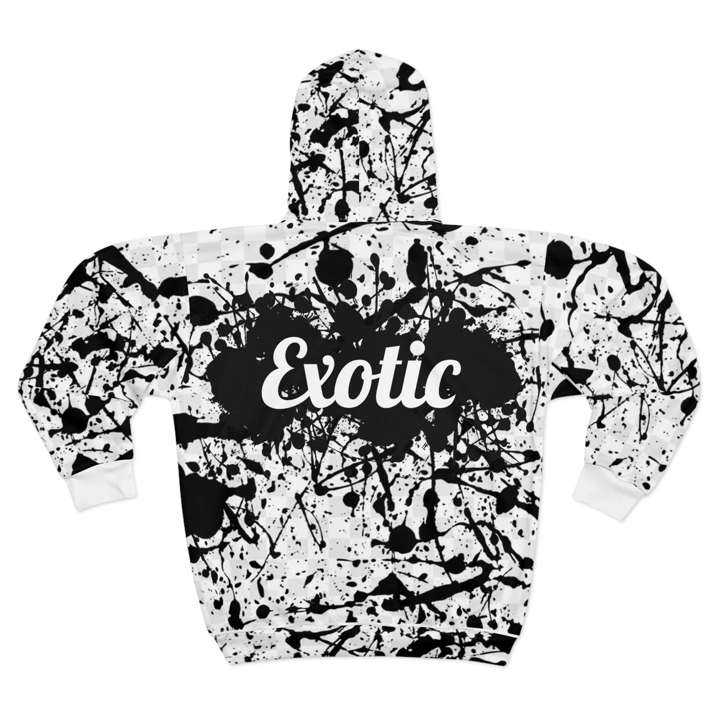 AOP Vintage Exotic Abstract Zip Hoodie