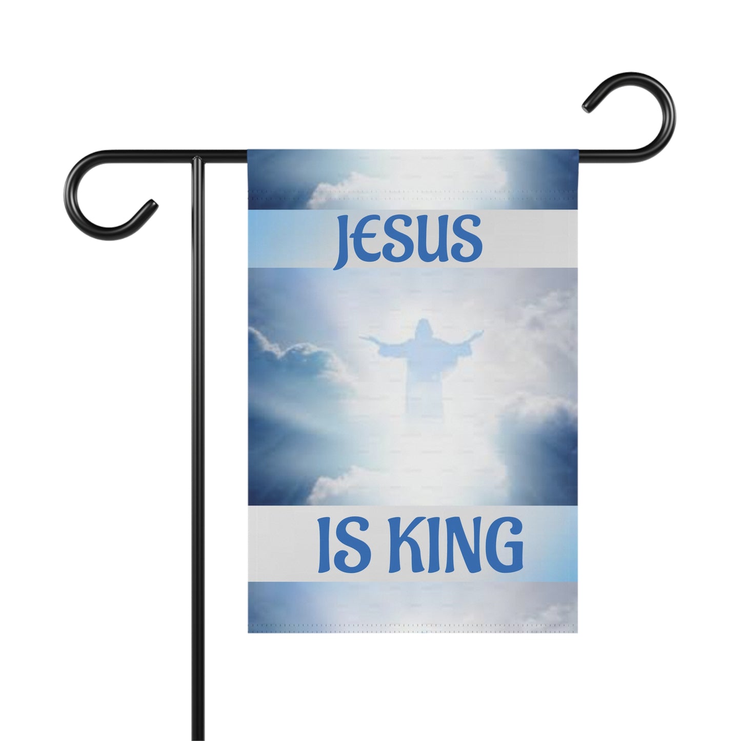 Jesus Is King Garden Flag – Christian Yard Banner for Faith & Easter