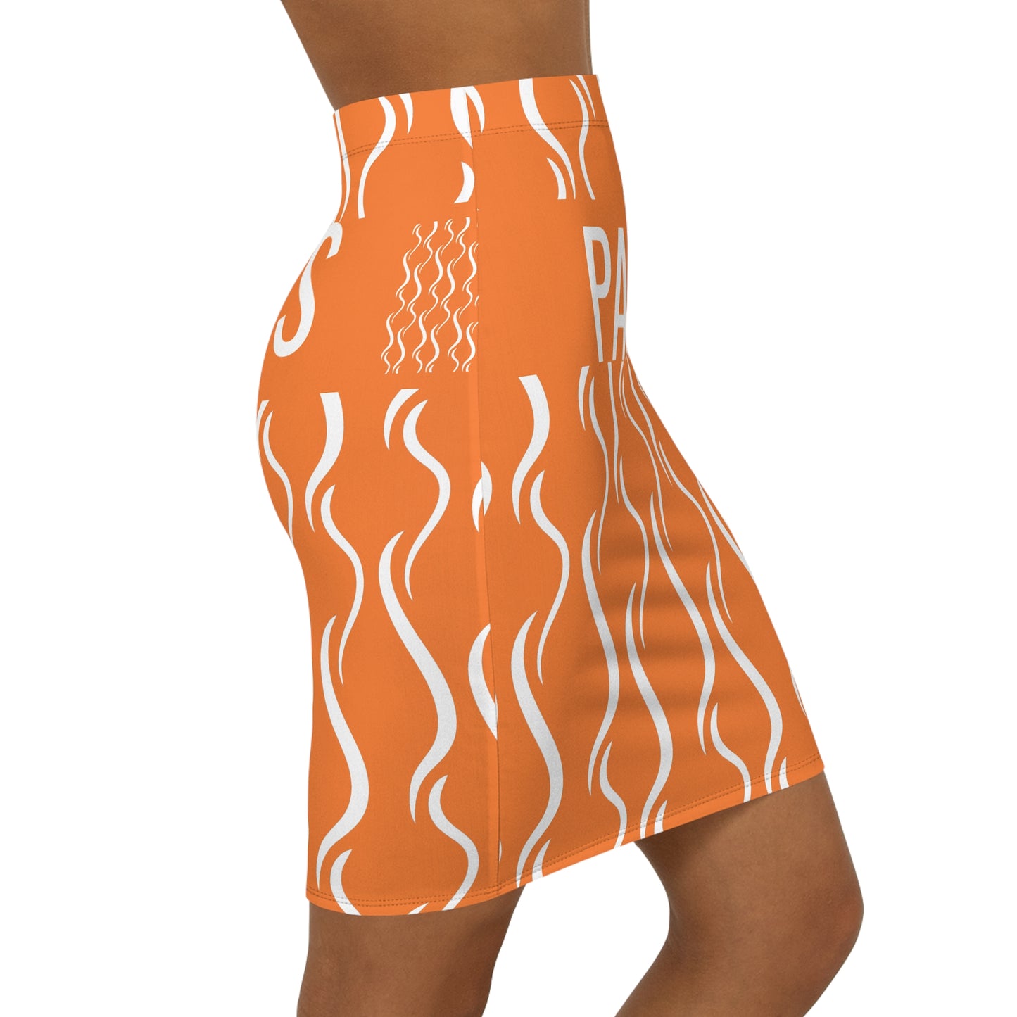 Women's Vintage PARIS Orange Mini Skirt
