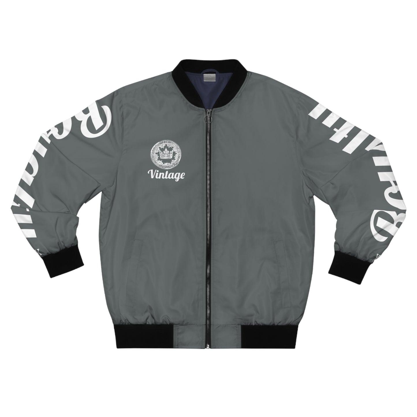 Men's Vintage LLTK AOP Grey Bomber Jacket