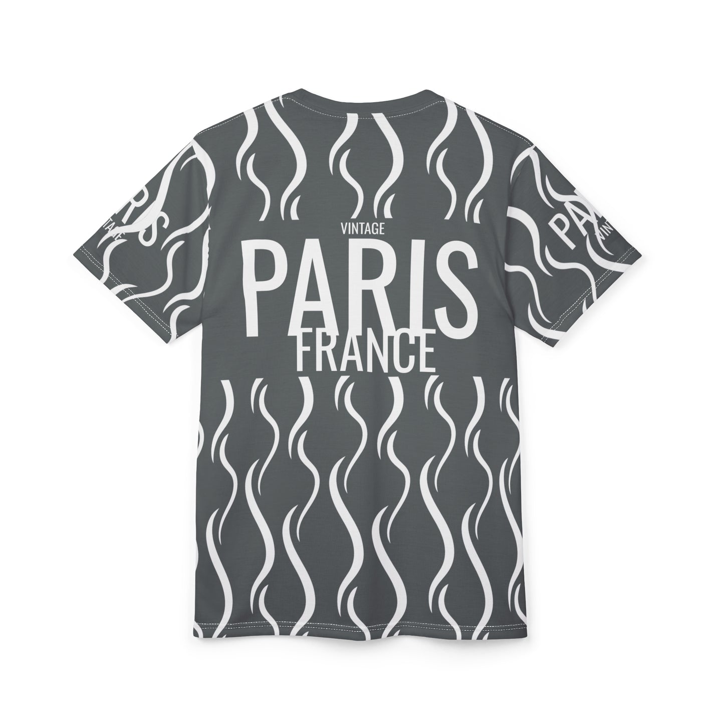Limited Vintage Paris Grey/White AOP Cut & Sew Tee