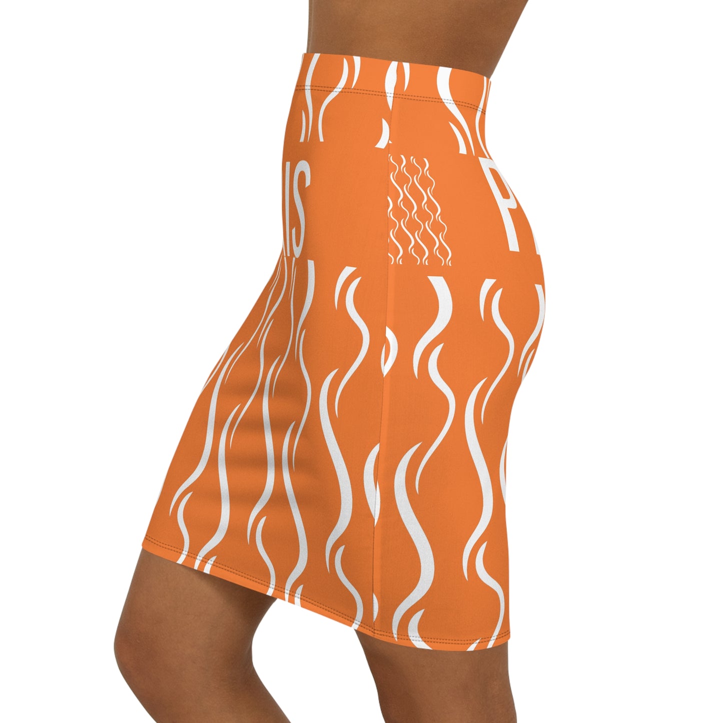 Women's Vintage PARIS Orange Mini Skirt