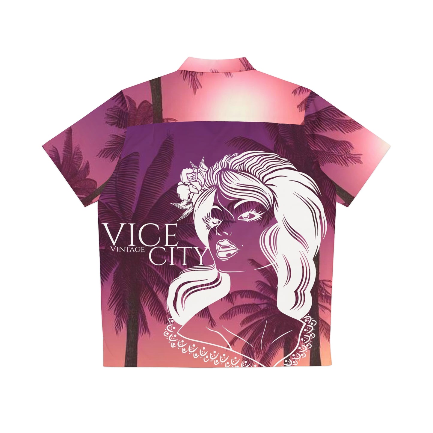 Men's Vintage Vice City Hawaiian Shirt (AOP)