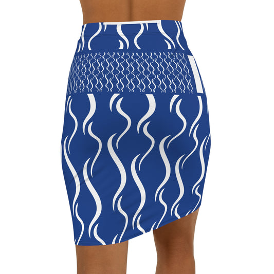 Women's Vintage PARIS Blue Mini Skirt