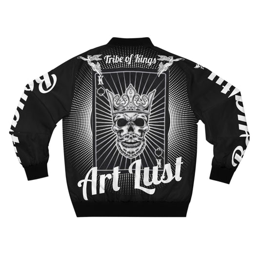 Men's Black/White T.O.K. Bomber Jacket (AOP)