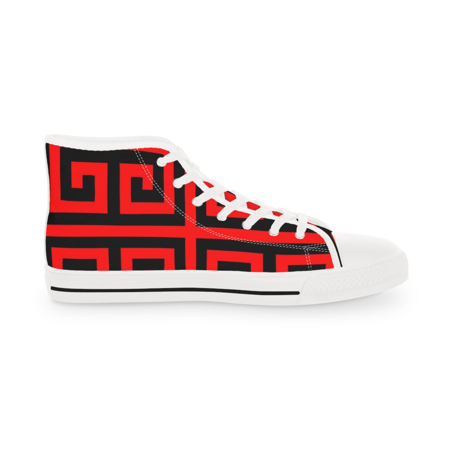 Vintage Made Greek Pattern High Top Sneakers