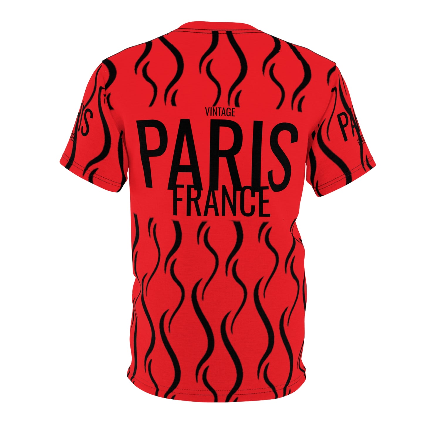 Limited Vintage Paris Black/Red AOP Cut & Sew Tee