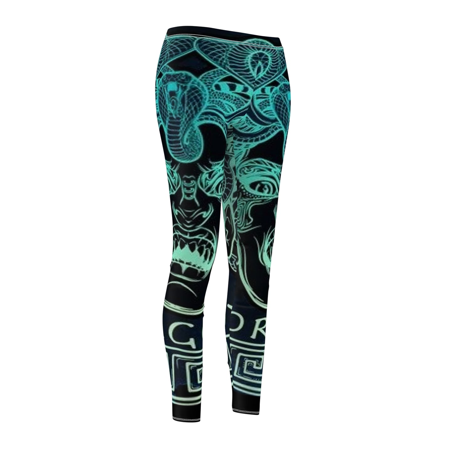Women's Madusa Green/Fusion Cut & Sew Casual Leggings (AOP)