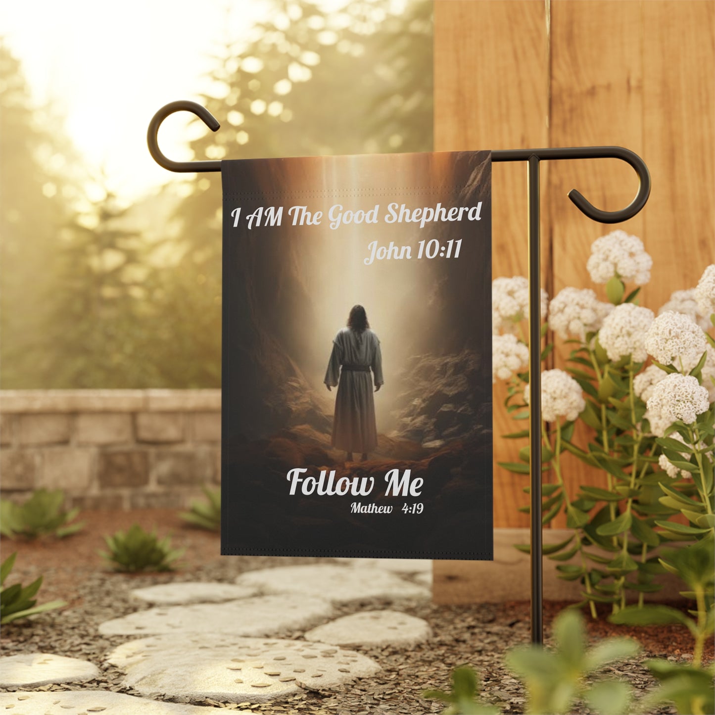 "I AM The Good Shepherd" John 10:11 Decorative Yard Banner