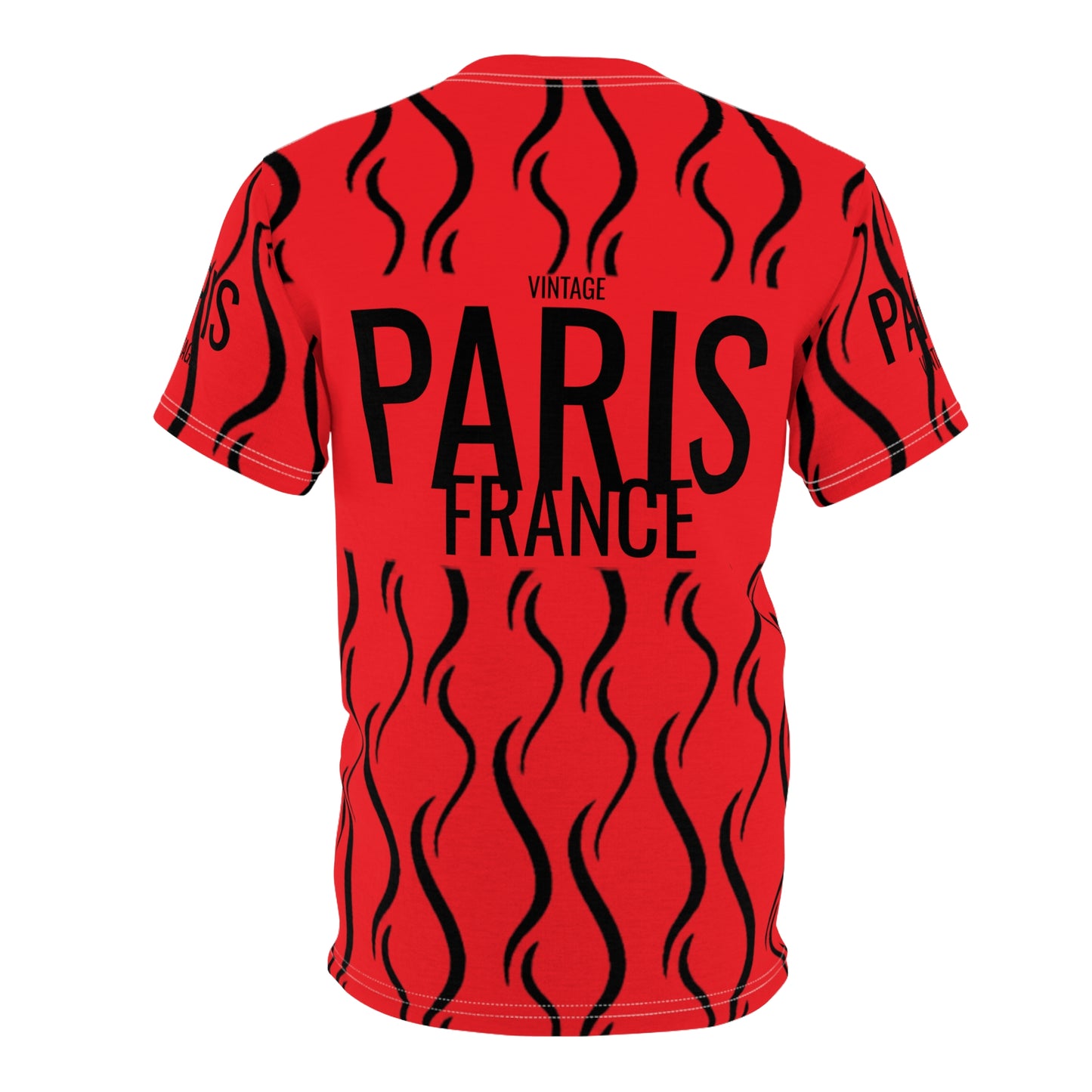 Limited Vintage Paris Black/Red AOP Cut & Sew Tee