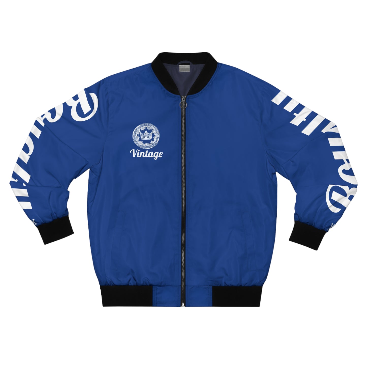 Men's Vintage LLTK AOP Blue Bomber Jacket