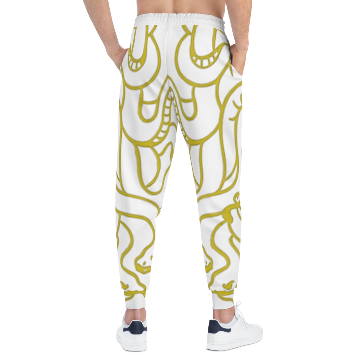 Athletic White/Gold Madusa Joggers (AOP)