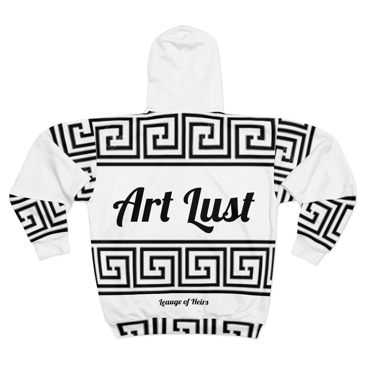 Vintage Art Lust Greek Pattern Unisex Zip Hoodie (AOP)