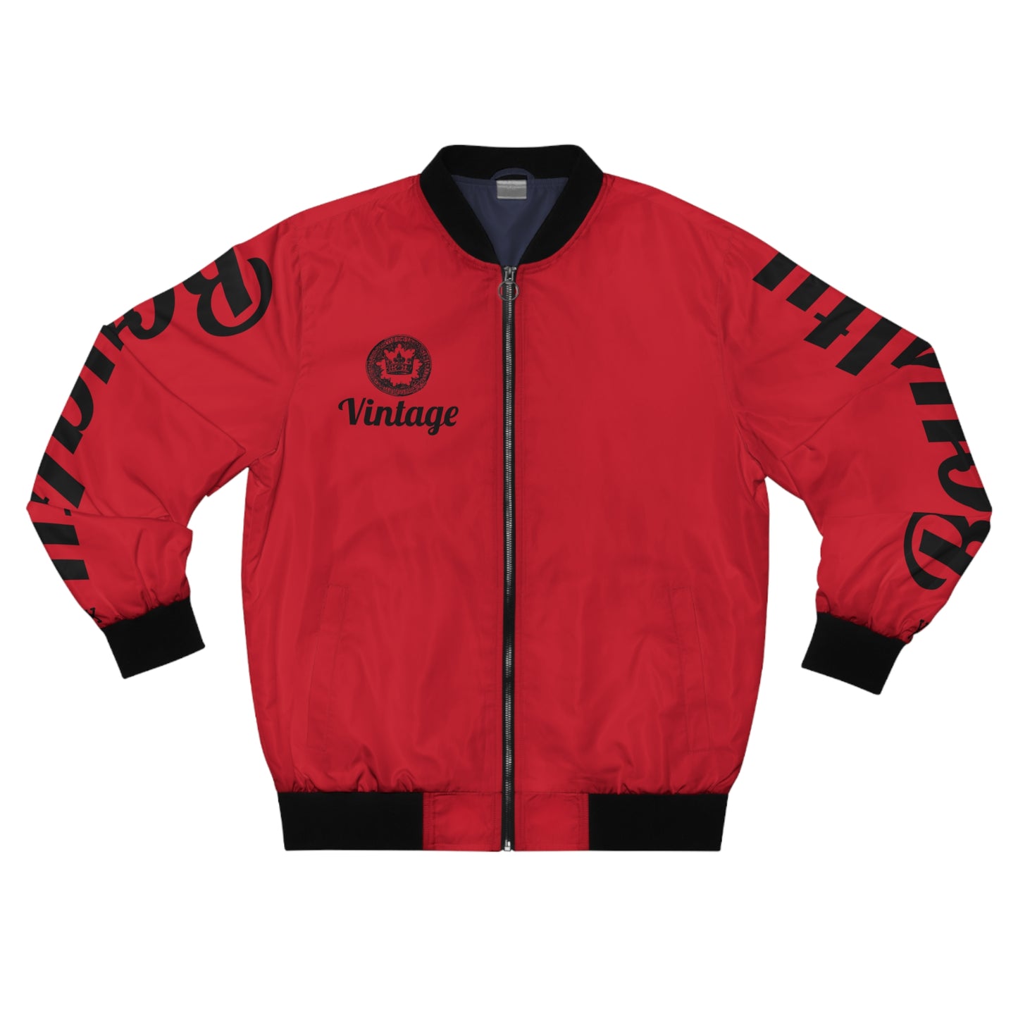 Men's Vintage LLTK AOP  Red Bomber Jacket