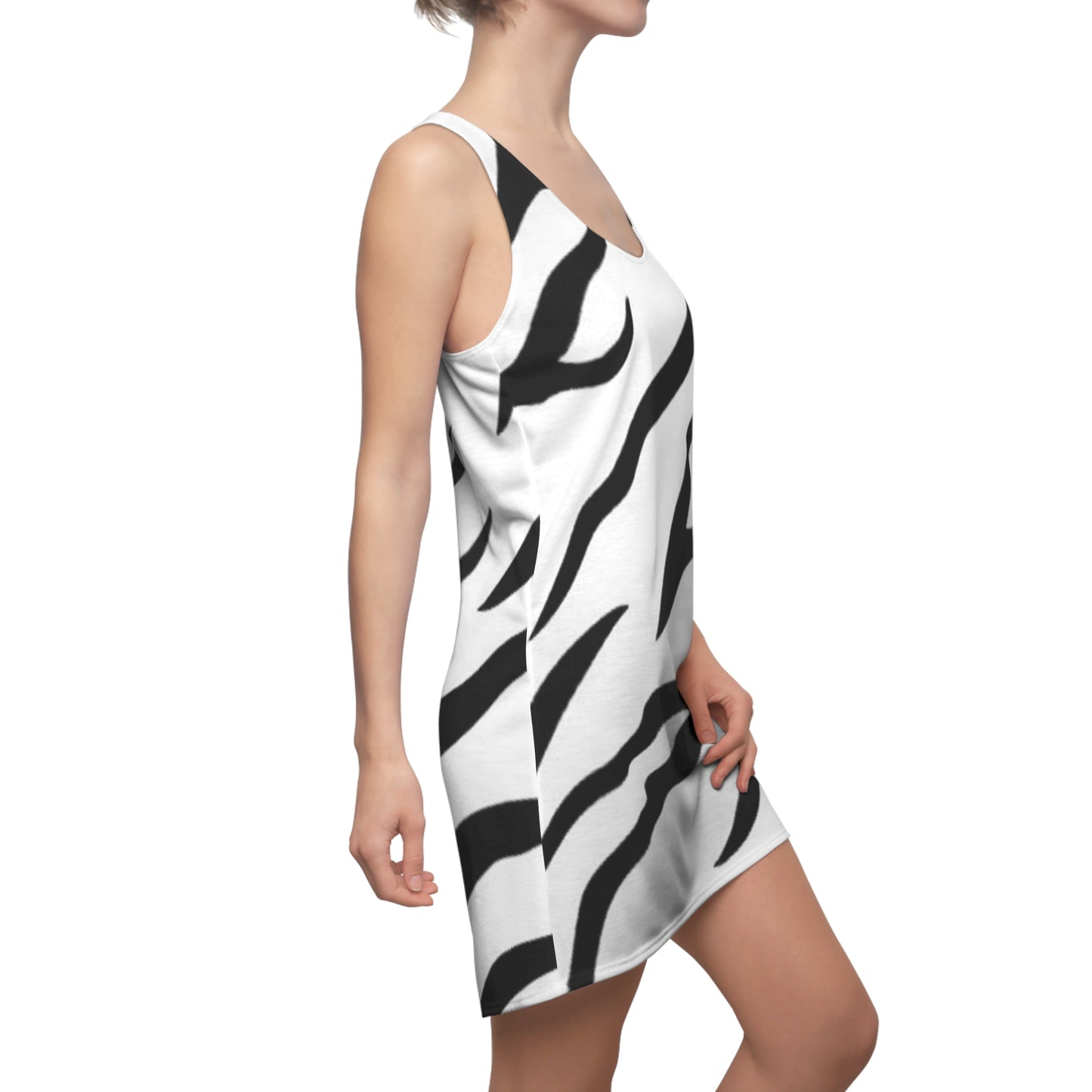 Women's Vintage Zebra Cut & Sew Racerback Dress