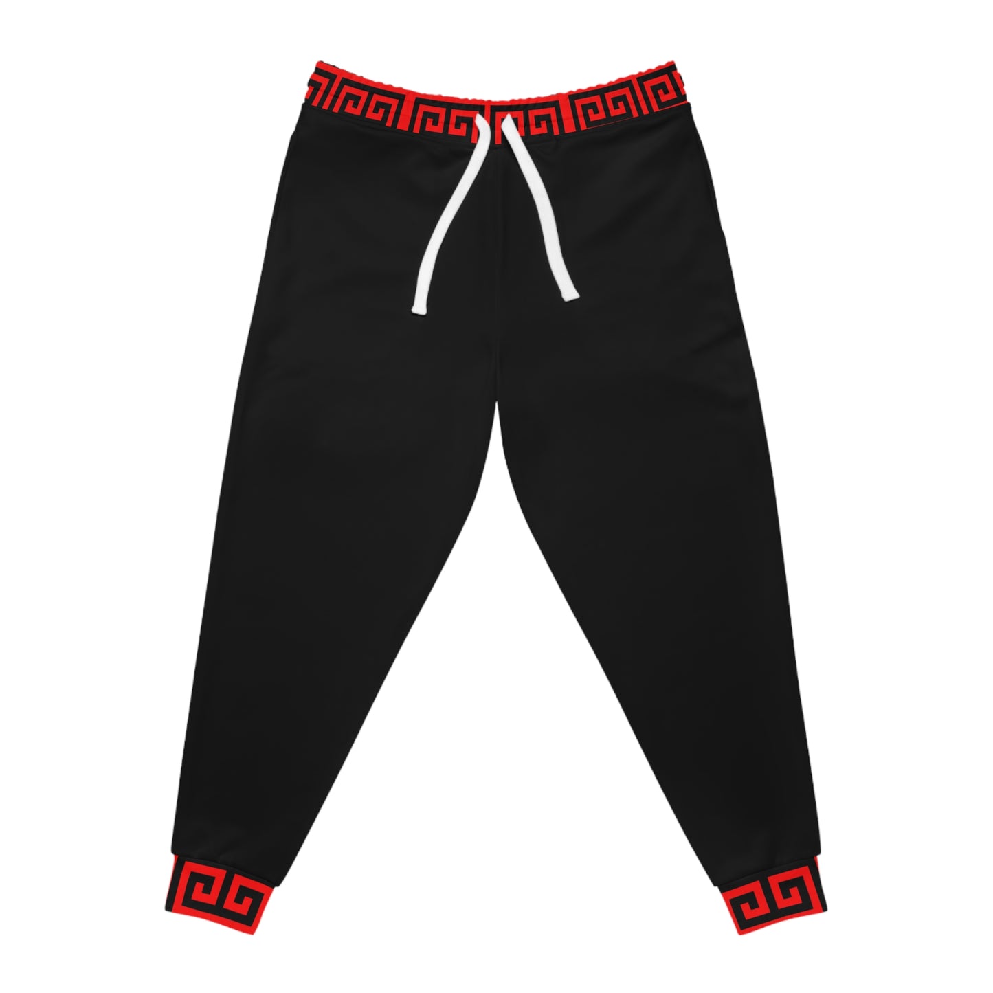 Art Lust Red/Black Greek Athletic Joggers (AOP)