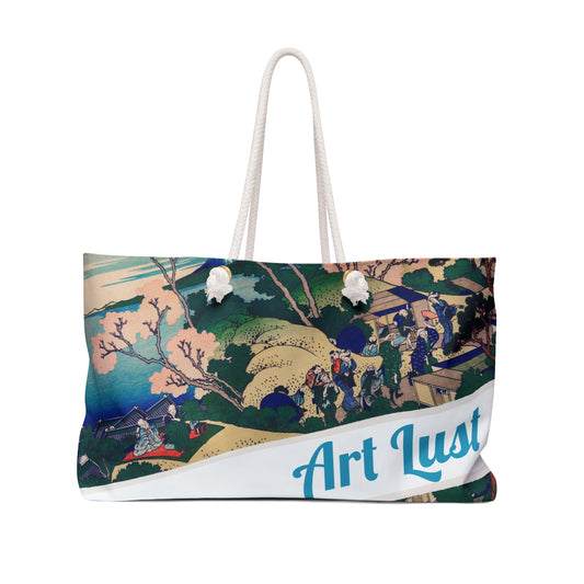 Art Lust Vintage White/Turquoise Weekender Bag
