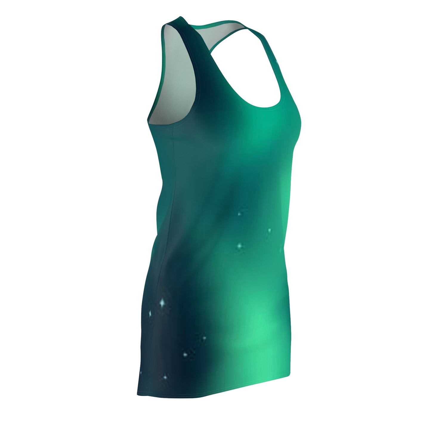 Women's Emerald Odyssey Cut & Sew Racerback Dress (AOP)