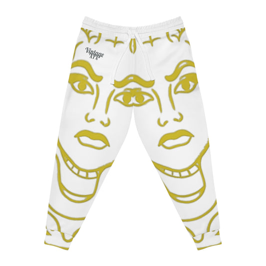 Athletic White/Gold Madusa Joggers (AOP)