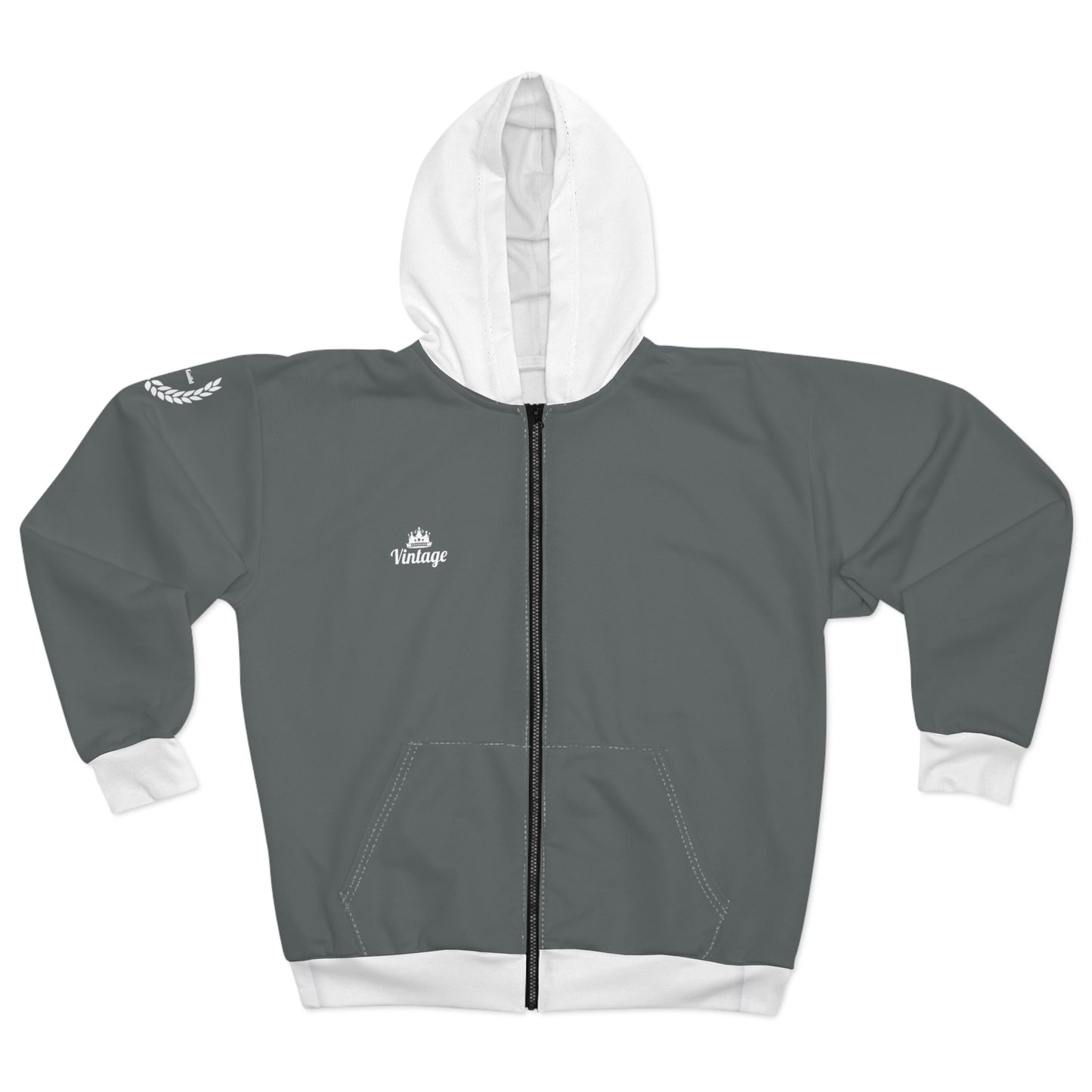 Grey Freecss Art Lust Zip Hoodie (AOP)