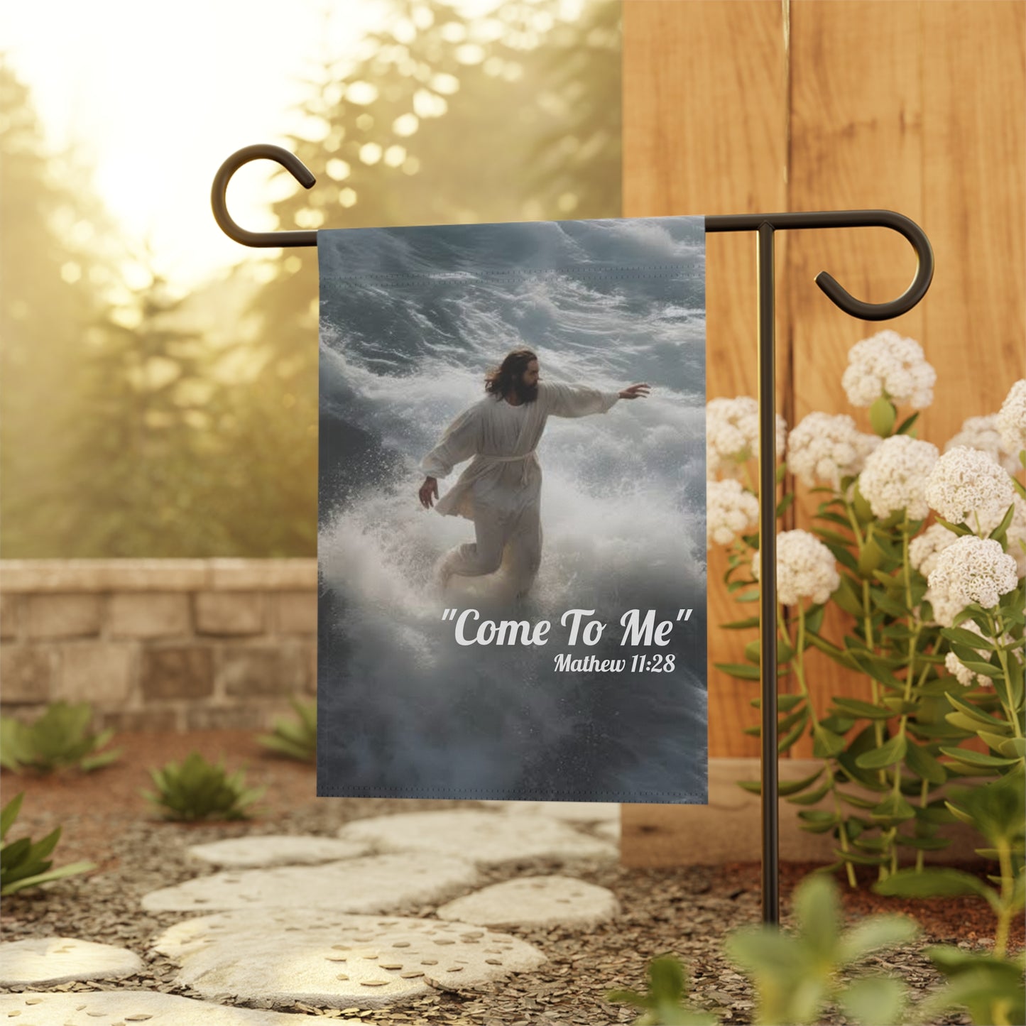 "Come To Me" Mathew 11:28 Decorative Yard Banner
