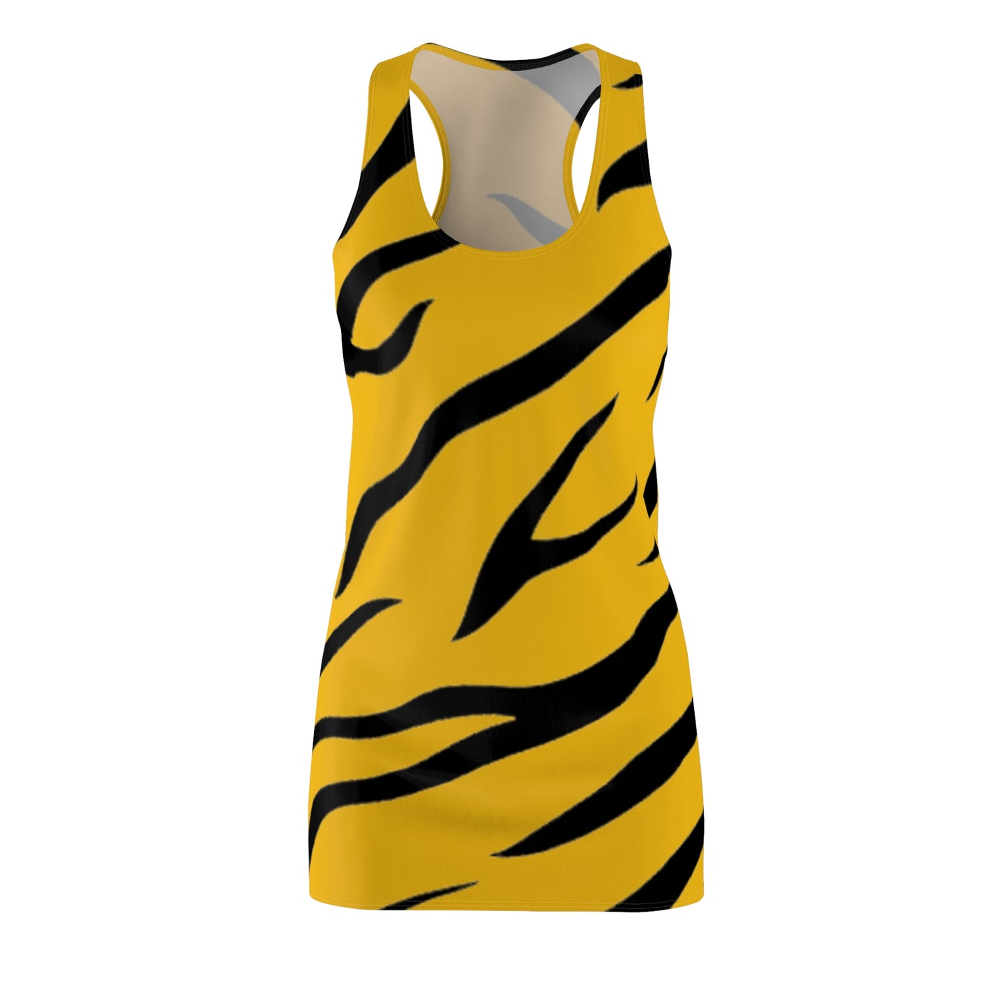 Women's Vintage Zebra/Yellow Cut & Sew Racerback Dress