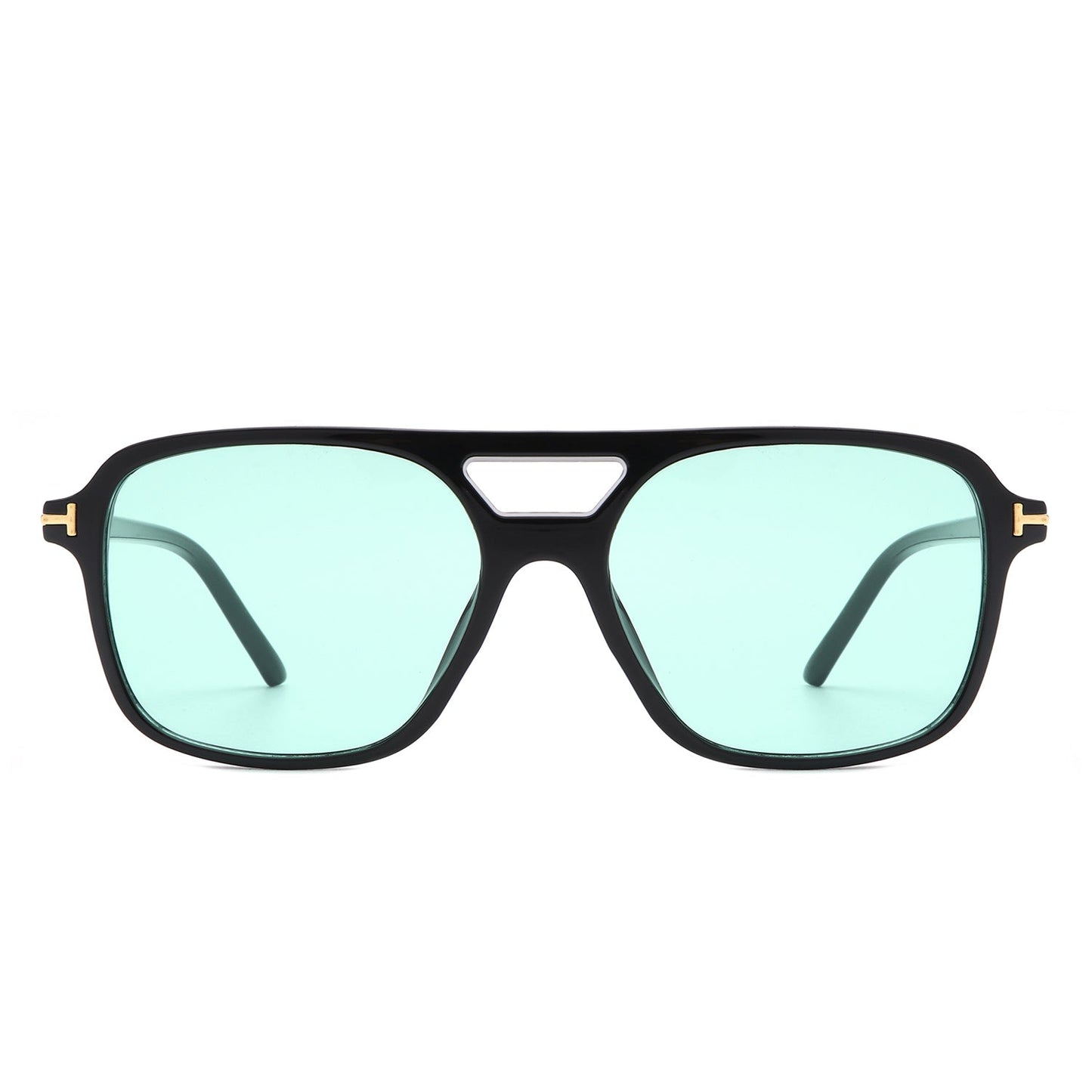 Skyhavoc - Retro Square Brow-Bar Aviator Sunglasses