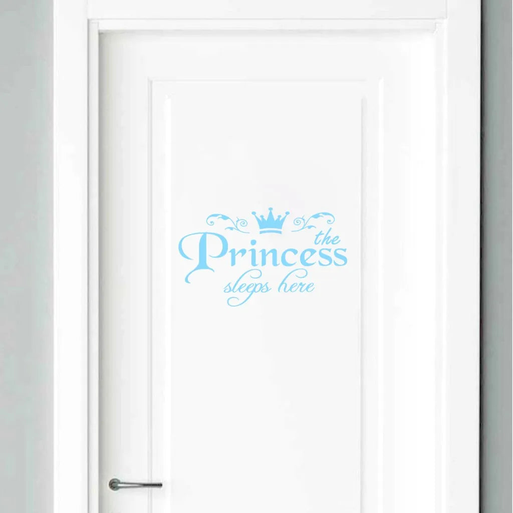 Princess Letter Wall Sticker Removable Self Adhesive Bedroom Door Decorative Decals Girls Kids Room Wallpaper Vinyl Art Mural