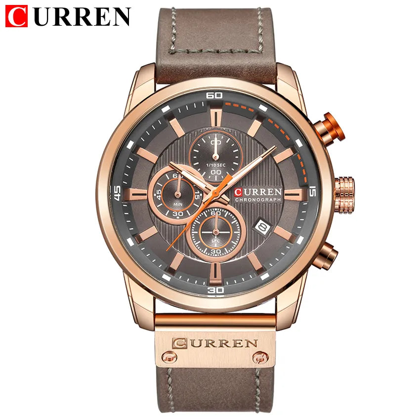 CURREN Quartz Men Chronograph Sport Men's Wrist Watch Hodinky Relogio Masculino