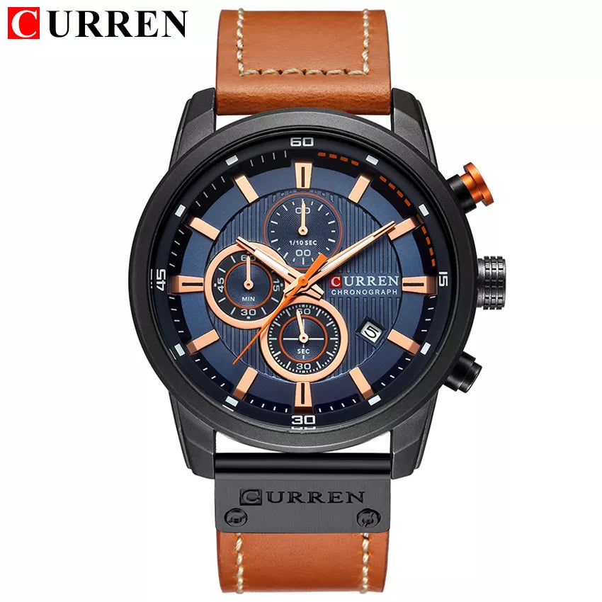 CURREN Quartz Men Chronograph Sport Men's Wrist Watch Hodinky Relogio Masculino