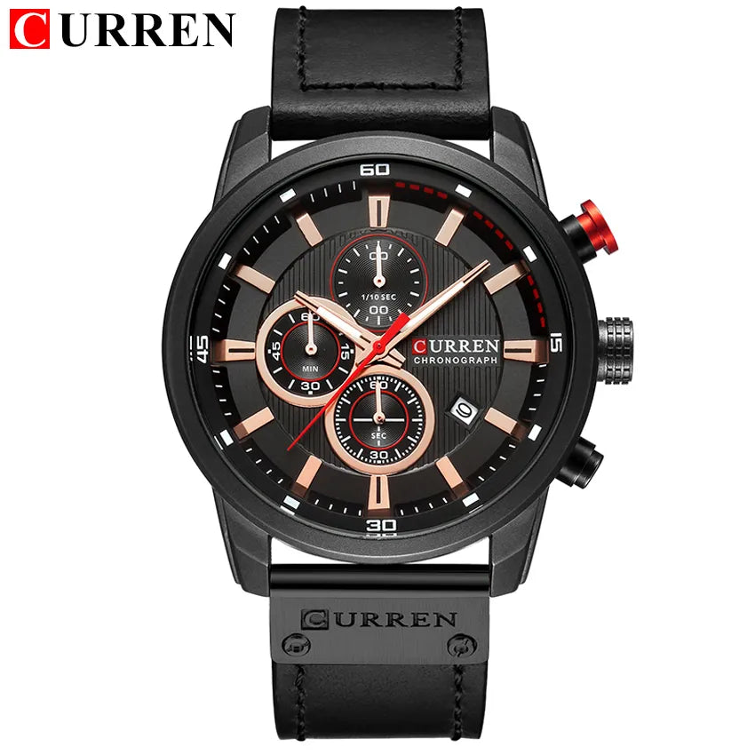 CURREN Quartz Men Chronograph Sport Men's Wrist Watch Hodinky Relogio Masculino