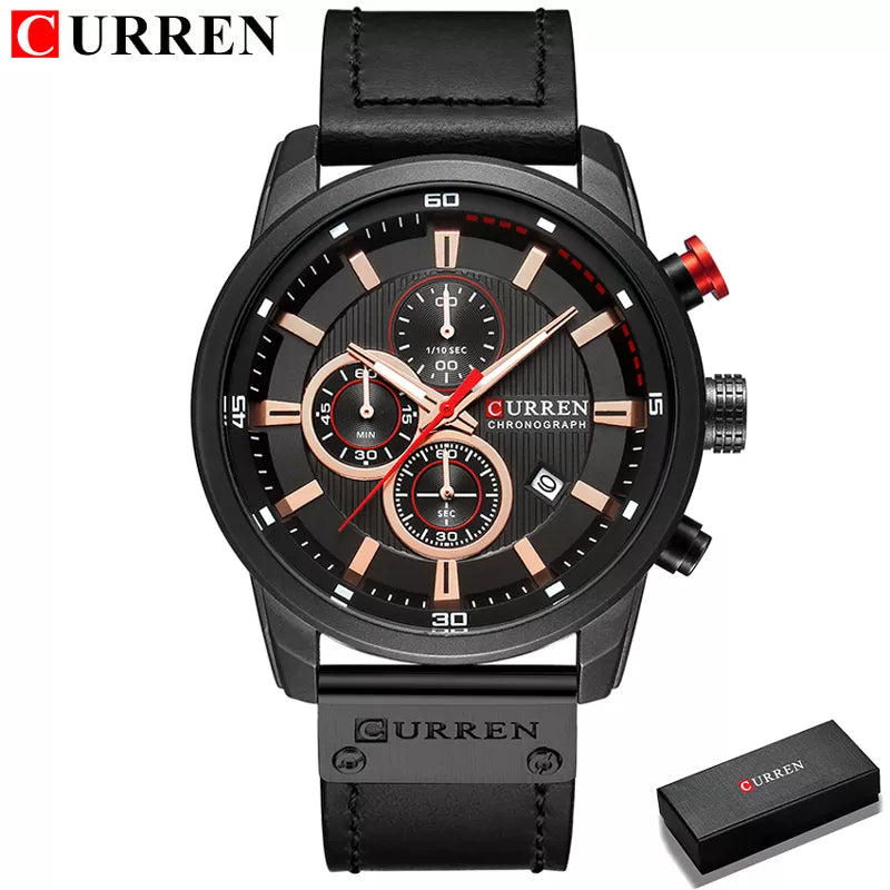 CURREN Quartz Men Chronograph Sport Men's Wrist Watch Hodinky Relogio Masculino
